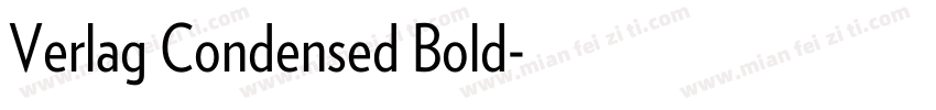 Verlag Condensed Bold字体转换